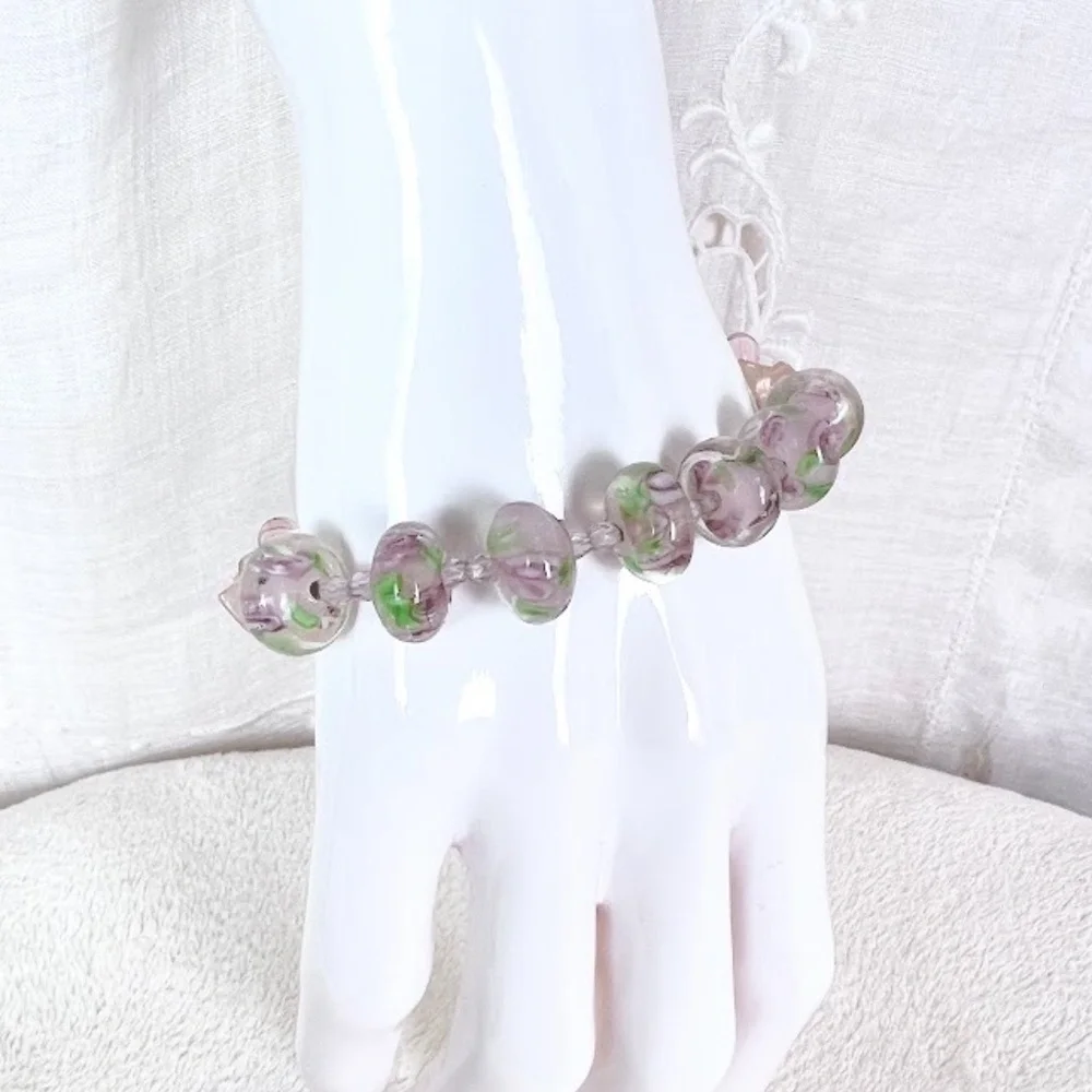 Pink & Green Quartz & Teardrop Bracelet 🎉2X Host Pick🎉 - Picture 2 of 7